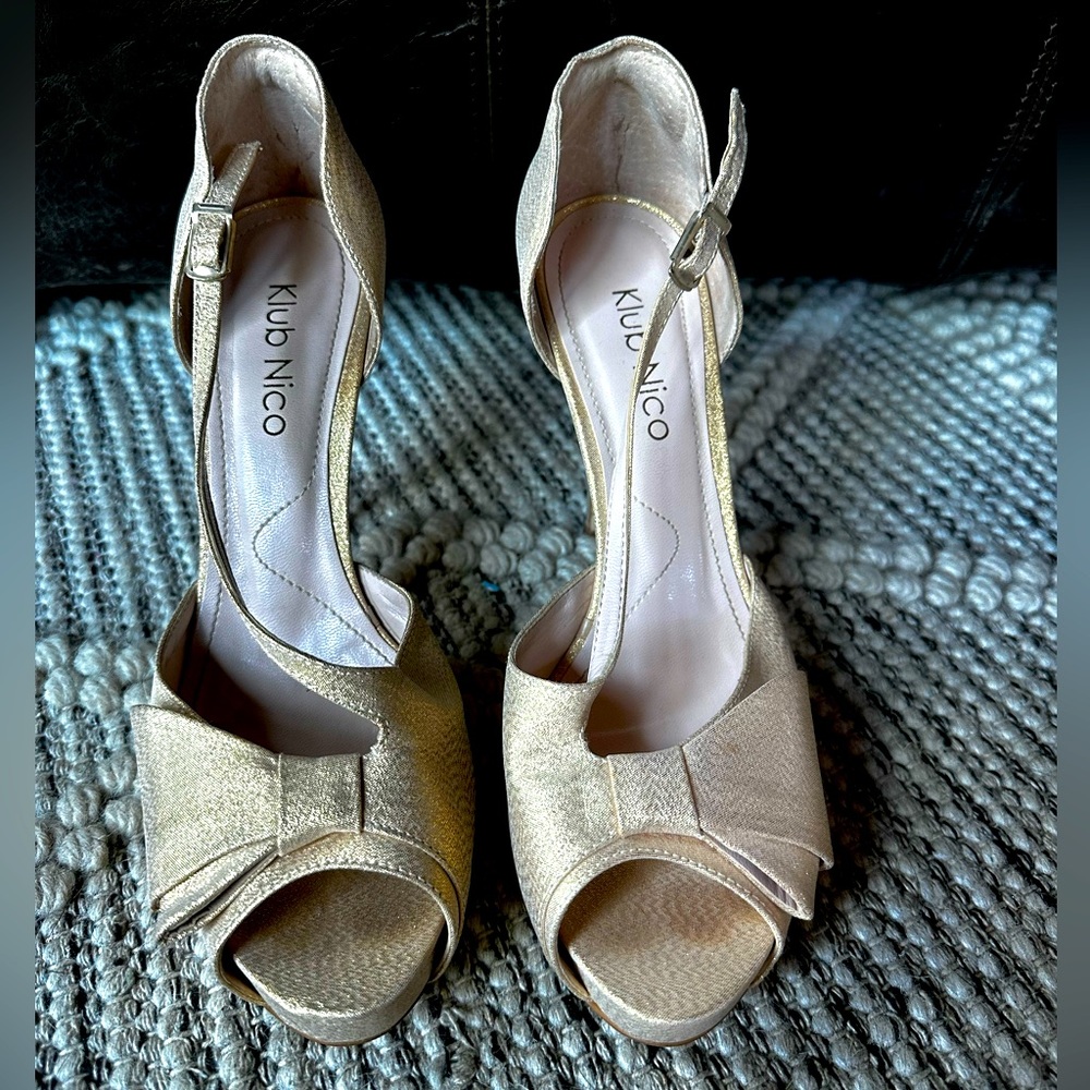 Gold Klub Nico Peep Toe Heel